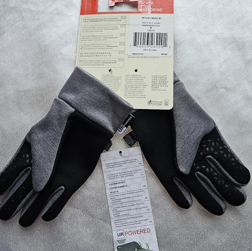 The North Face Youth Etip Gloves Sz M